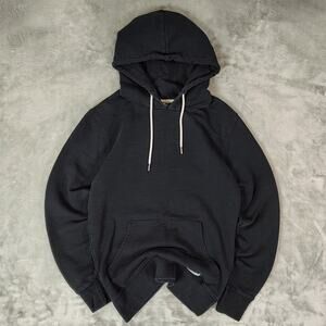 Quiksilver Essentials black athleisure minimalist casual hoodie Mens small